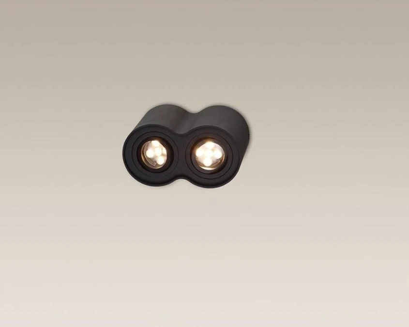 MAXLIGHT C0086 LAMPA SUFITOWA BASIC ROUND CZARNA PODWÓJNA - obrazek 1