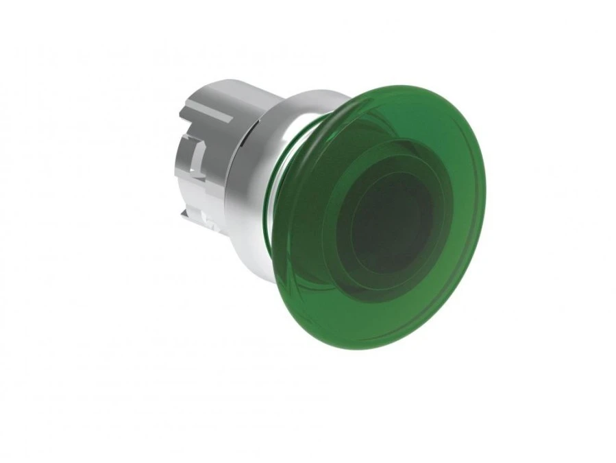 Metalowy przycisk podświetlany grzybkowy samoczynny powrót fi40mm Zielony LPSBL6143 - obrazek 1