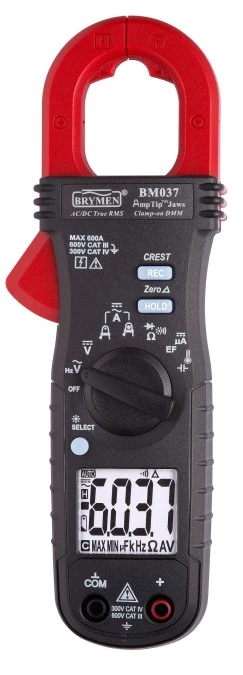 Miernik cęgowy 600A AC/DC TRMS BM037 - obrazek 1