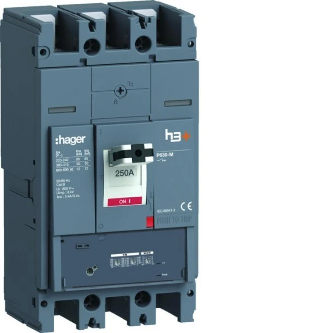 MCCB Wyłącznik mocy h3+ P630 LSnI 3x250A 50kA HMW250GR - obrazek 1