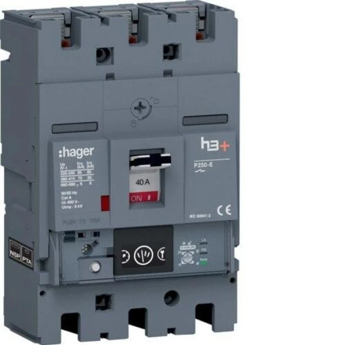 MCCB Wyłącznik mocy h3+ P250 3P 40A 70kA Energy HET040NR - obrazek 1