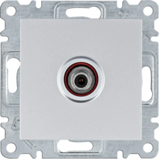 Lumina Gniazdo pojedyncze SAT dla instalacji indywidualnych srebrne WL3232 - obrazek 1