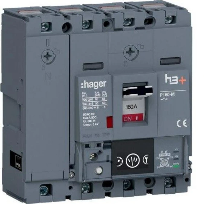 MCCB Wyłącznik mocy h3+ P160 4P 160A 50kA Energy HMS161NC - obrazek 1