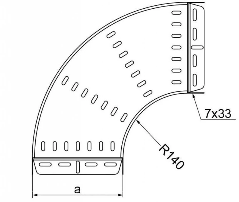 Łuk korytka 90 stopni KKPJ300H50 150514 - obrazek 2