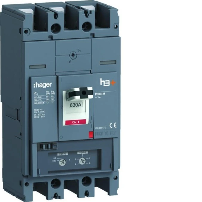 MCCB Wyłącznik mocy h3+ P630 TM 3x630A 50kA HMW630DE - obrazek 1