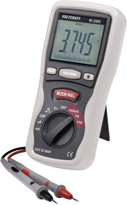 Miernik małych rezystancji LCR VOLTCRAFT R‑ 200, CAT III 600 V 101393 - obrazek 1