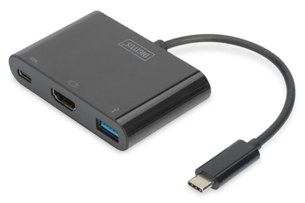 Multi Adapter 1xHDMI 4K 30Hz UHD 1xUSB‑C Power Delivery, 1xUSB A na USB 3.1‑C czarny DA‑70855