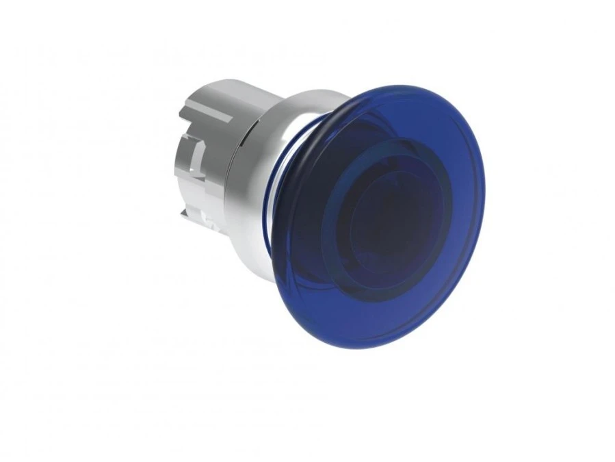 Metalowy przycisk podświetlany grzybkowy samoczynny powrót fi40mm Niebieski LPSBL6146 - obrazek 1