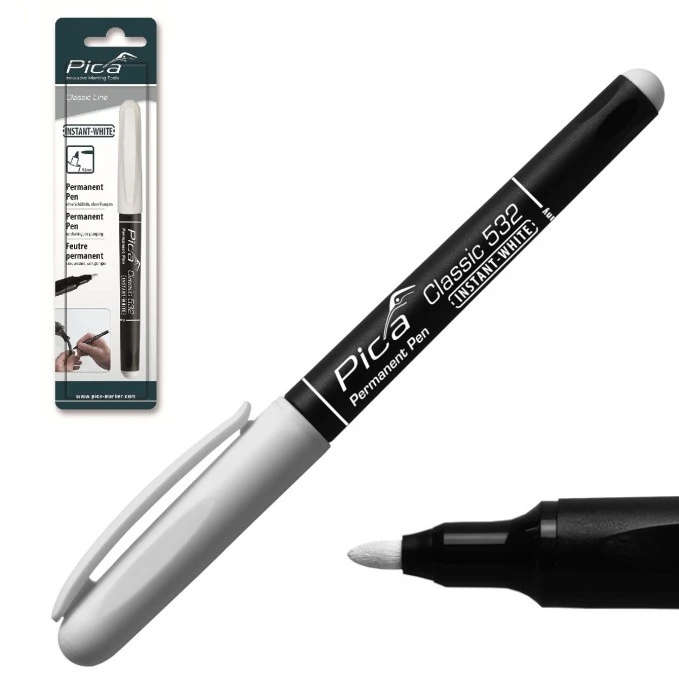 Marker permanentny pisak do wielu powierzchni biały 1‑2mm PICA Classic 532/52 - obrazek 1