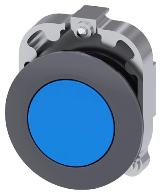 Napęd przycisku 30mm niebieski bez samopowrotu metalowy matowy IP69k Sirius ACT 3SU1060‑0JA50‑0AA0 - obrazek 3
