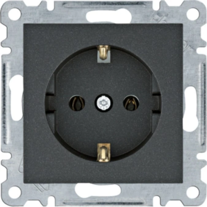 Lumina Gniazdo SCHUKO czarne WL1053 - obrazek 1