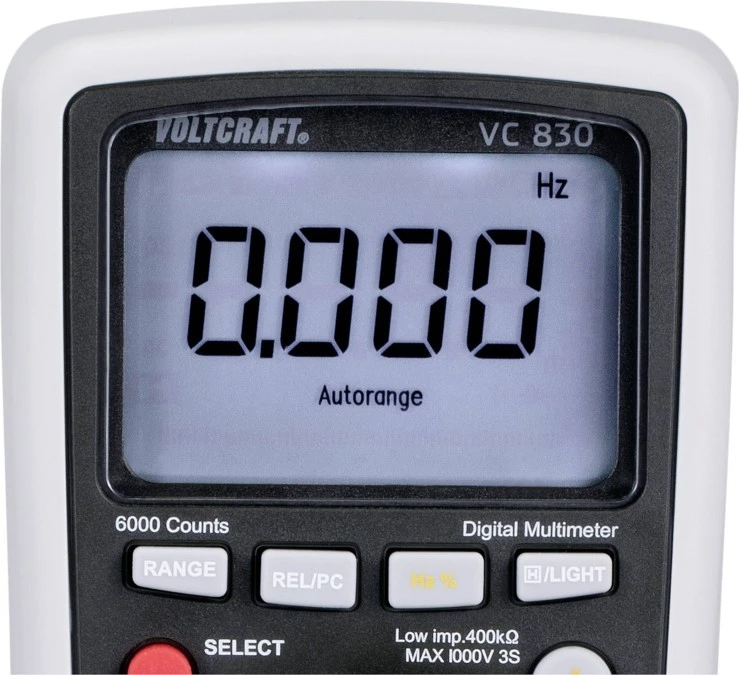 Multimetr cyfrowy VOLTCRAFT VC830, CAT III 1000 V, CAT IV 600 V 124601 - obrazek 2