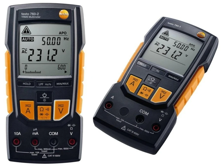 Multimetr cyfrowy / Miernik uniwersalny 0,1‑600 VAC/DC, 0,1mA‑10A AC/DC, 0,1‑40 MOm / Made in Germany / Testo 760‑1 - obrazek 1
