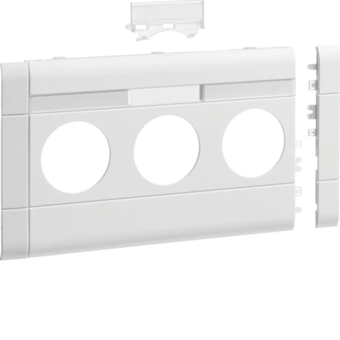 Maskownica z polem opisowym 3‑krotna ABS bezhalogenowe (HFR) biel 120MM GB120319010 - obrazek 1