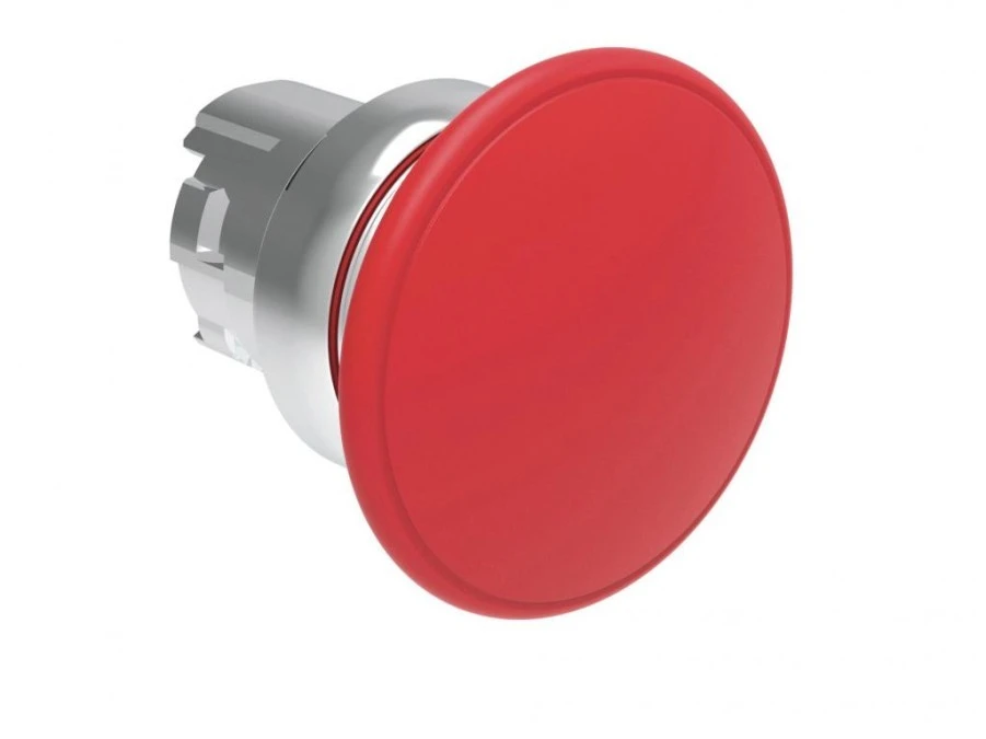 Metalowy przycisk grzybkowy samoczynny powrót fi40mm Czerwony LPSB6144 - obrazek 1