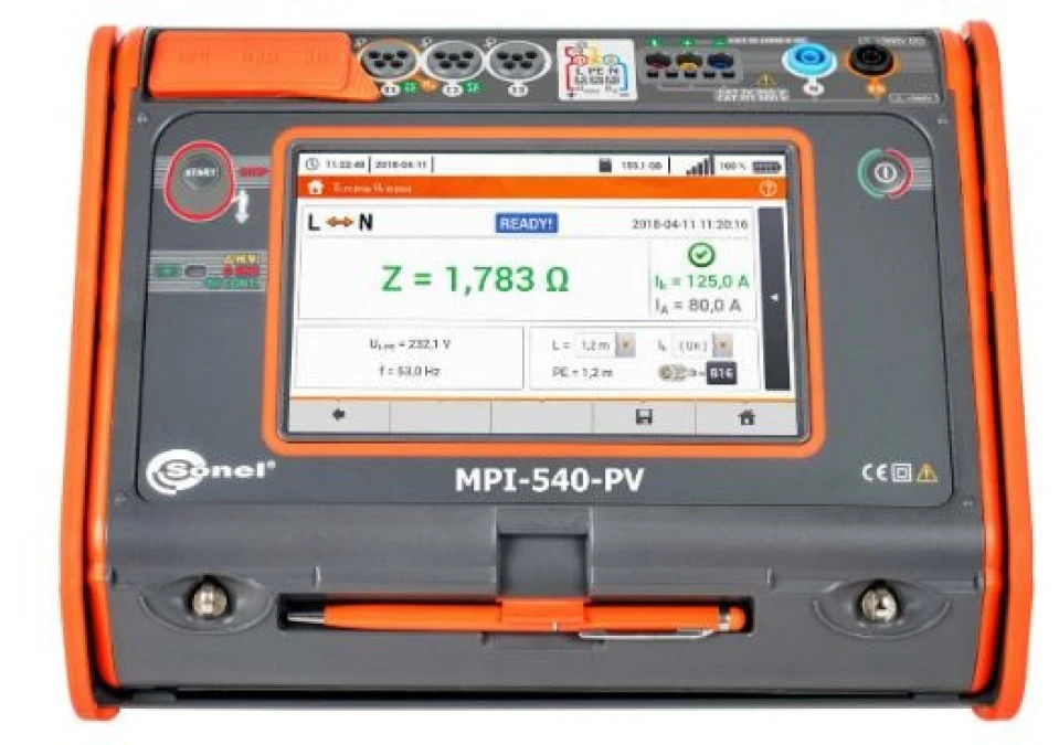 Miernik parametrów instalacji elektrycznych MPI‑540‑PVS WMPLMPI540PVS (bez 3 szt. cegów F‑3A) - obrazek 1
