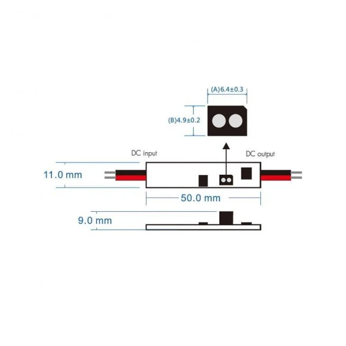 Mikro wyłącznik LED do profili aluminiowych Skydance ‑ 12‑24V DC 3A ‑ bistabilny ‑ E1‑B - obrazek 2