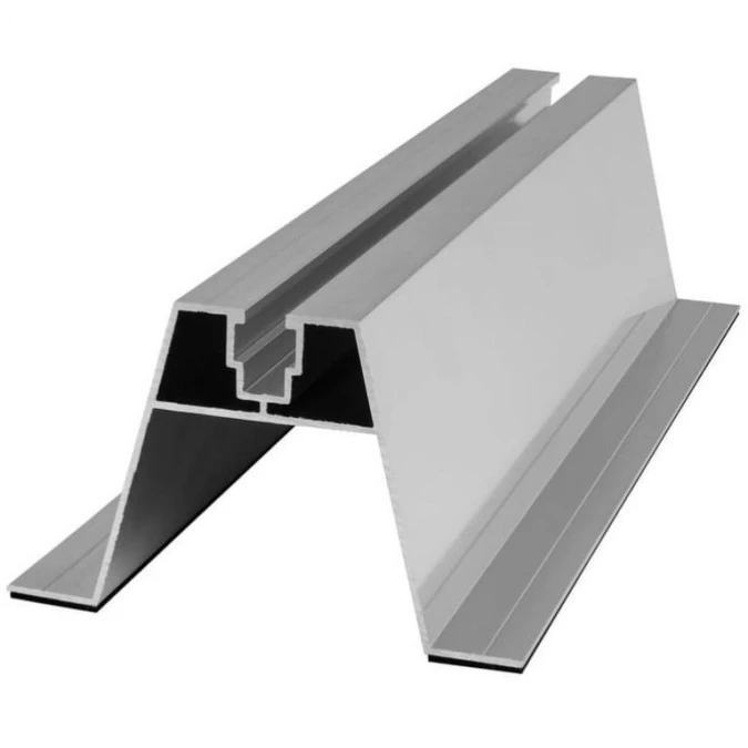 Mostek na blachę trapezową Uchwyt trapezowy aluminiowy szyna montażowa 400x70mm do paneli PV - obrazek 1