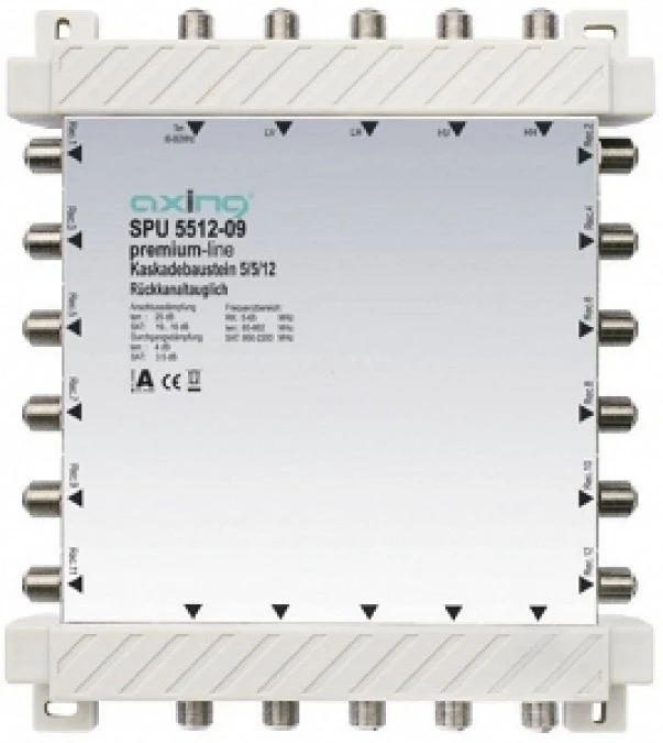 Multiswitch 5/12 SPU 5512‑09 z pasywną tv Naziemną 5 wejść / 12 wyjść SPU 5512‑09