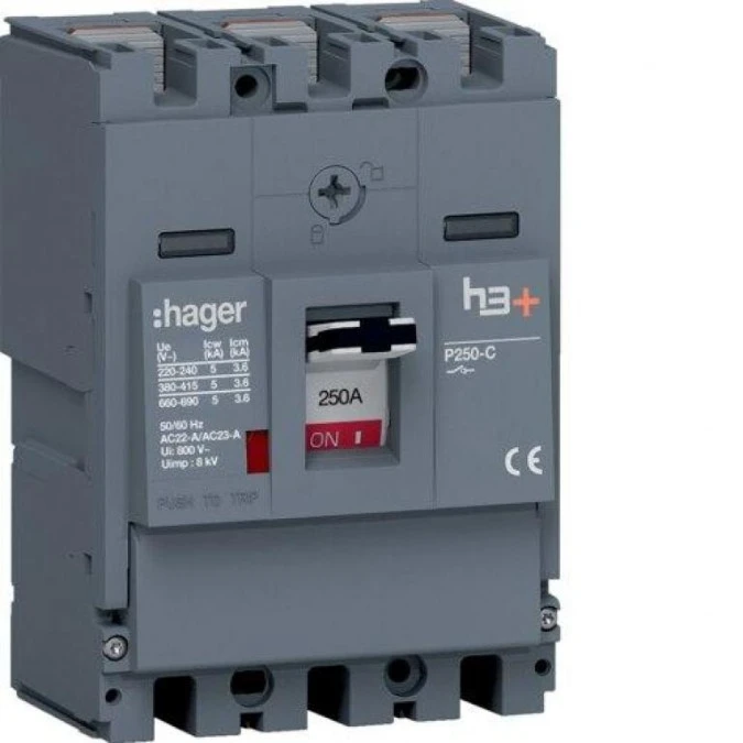 MCCB Rozłącznik mocy h3+ P250 3P 250A HCT250AR - obrazek 1