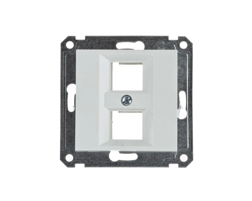 Lumina Płytka podwójna Keystone Jack biała WL2320 - obrazek 1