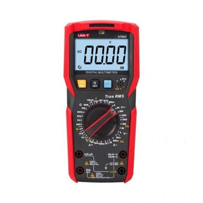 Miernik uniwersalny z pomiarem True RMS i temperatury multimetr cyfrowy z wyświetlaczem LCD UNI‑T UT89X - obrazek 1