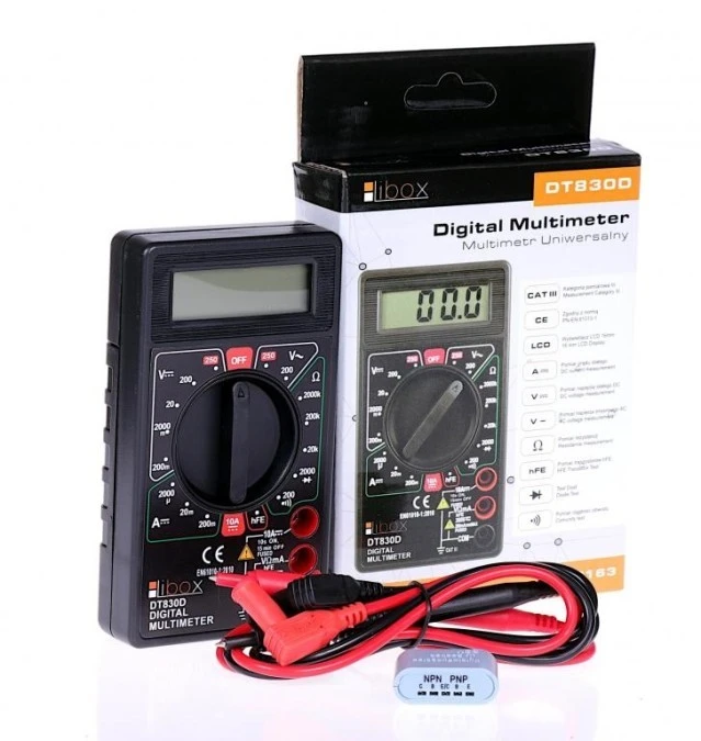 Miernik uniwersalny DT830D LIBOX LB0163 - obrazek 3