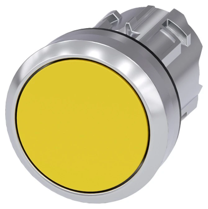 Napęd przycisku 22mm żółty płaski z samopowrotem metalowy IP69k SIRIUS ACT 3SU1050‑0AB30‑0AA0 - obrazek 3