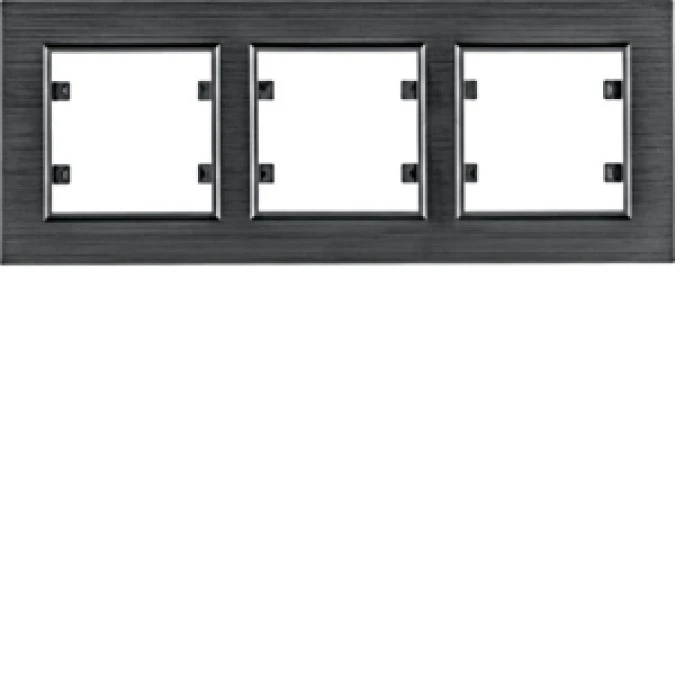 Lumina passion Ramka 3‑krotna pozioma aluminium czarne WL9233 - obrazek 1