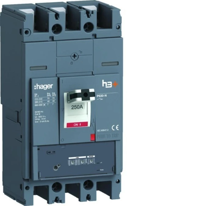 MCCB Wyłącznik mocy h3+ P630 LSnI 3x250A 40kA HNW250GR - obrazek 1
