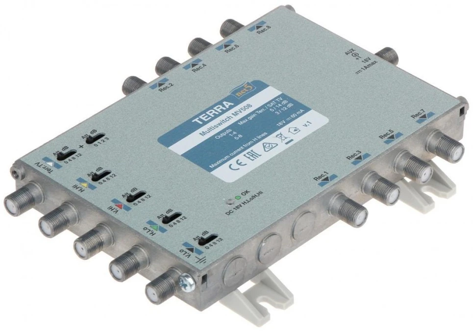 Multiswitch MV‑508 5 wejść / 8 wyjść TERRA - obrazek 1