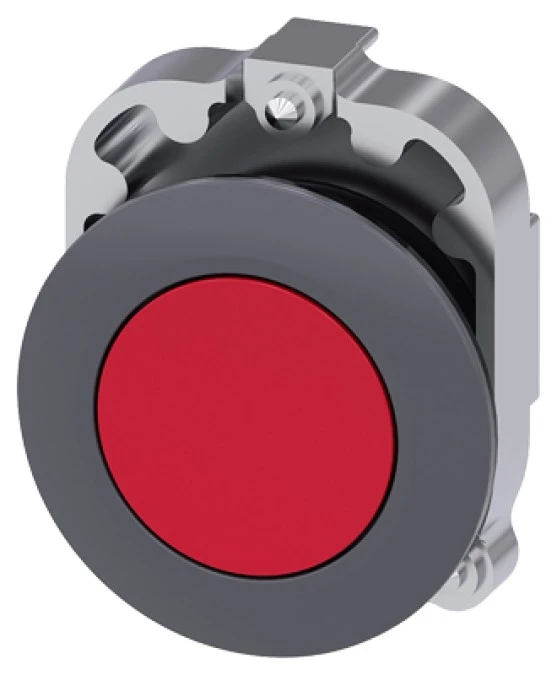 Napęd przycisku 30mm czerwony bez samopowrotu metalowy matowy IP69k Sirius ACT 3SU1060‑0JA20‑0AA0 - obrazek 3
