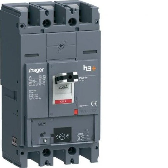 MCCB Wyłącznik mocy h3+ P630 Energy 3x250A 50kA HMW250NR - obrazek 1