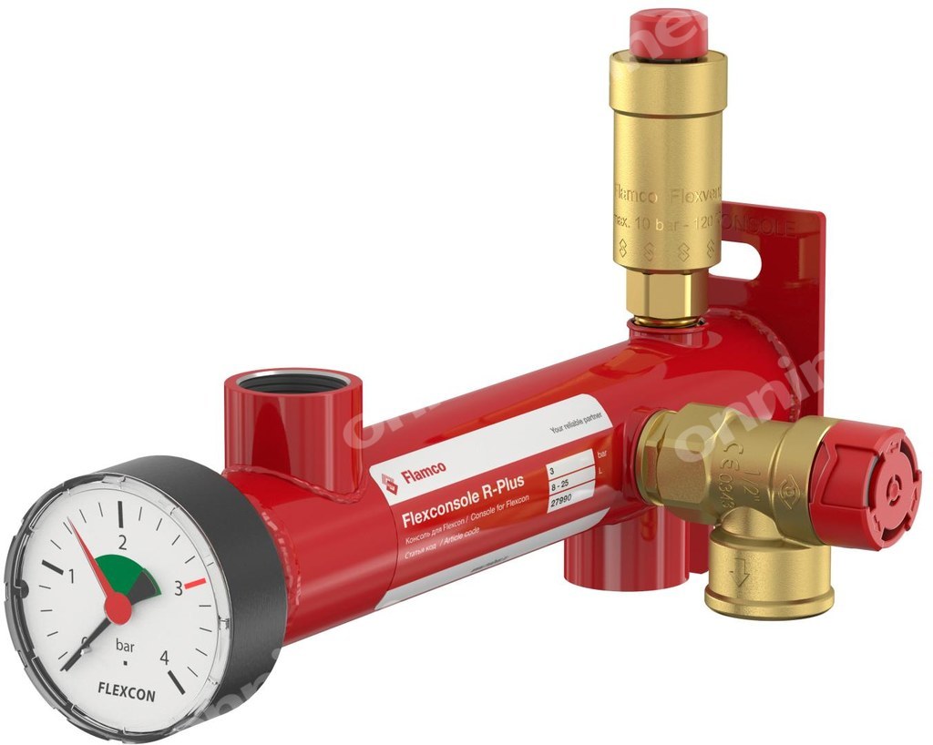 Zestaw montażowy do naczynia wzbiorczego, z manometrem Flexconsole R Plus 27990 - obrazek 1