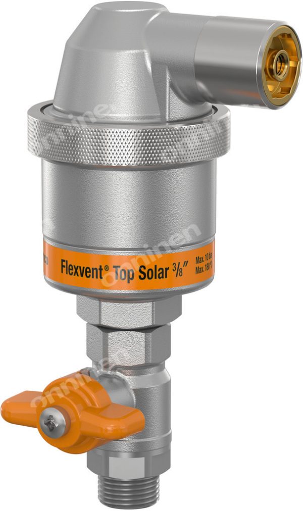 Odpowietrznik solarny FLEXVENT Top Solar 3/8 cala, z kulowym zaworem odcinającym 28505