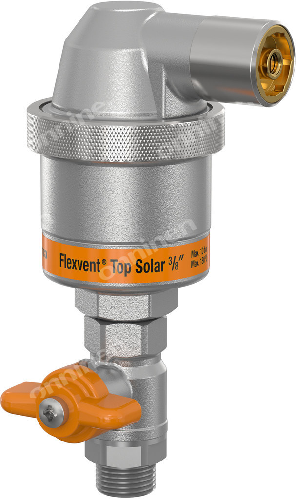 Odpowietrznik solarny FLEXVENT Top Solar 3/8 cala, z kulowym zaworem odcinającym 28505 - obrazek 1