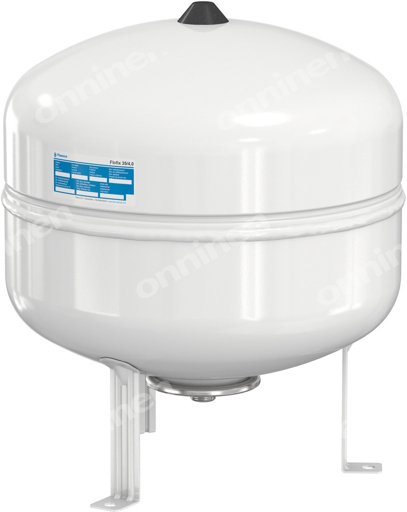 Naczynie wzbiorcze przeponowe FLOFIX-35, 35L, 4.0/10 bar / 110 st., przyłącze gwintowane G3/4"M, k.biały RAL 9010, do instalacji c.w.u., stojące 25294 - obrazek 1