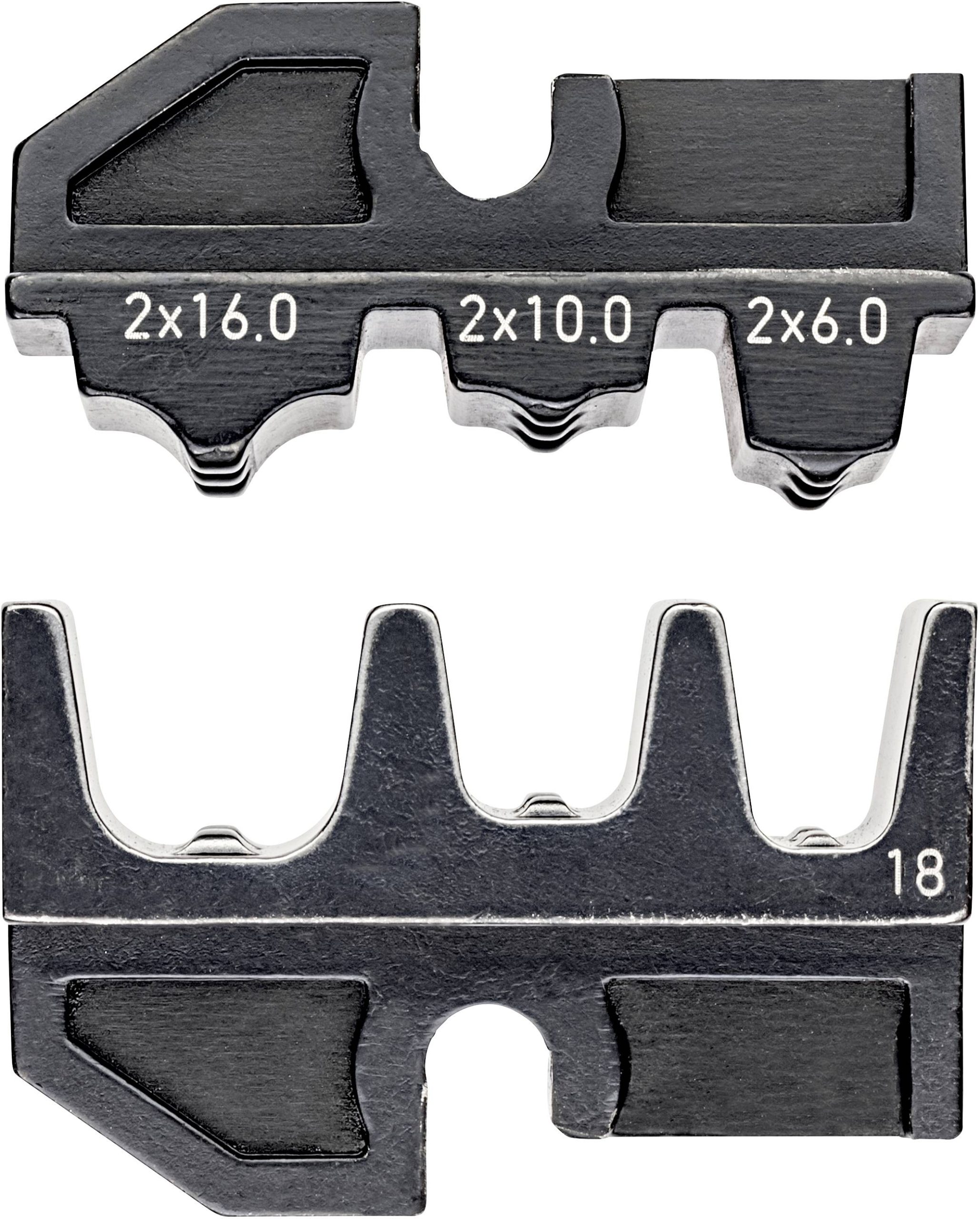 Matryca zagniatająca do tulejek kablowych Twin Knipex 97 49 18 - obrazek 1