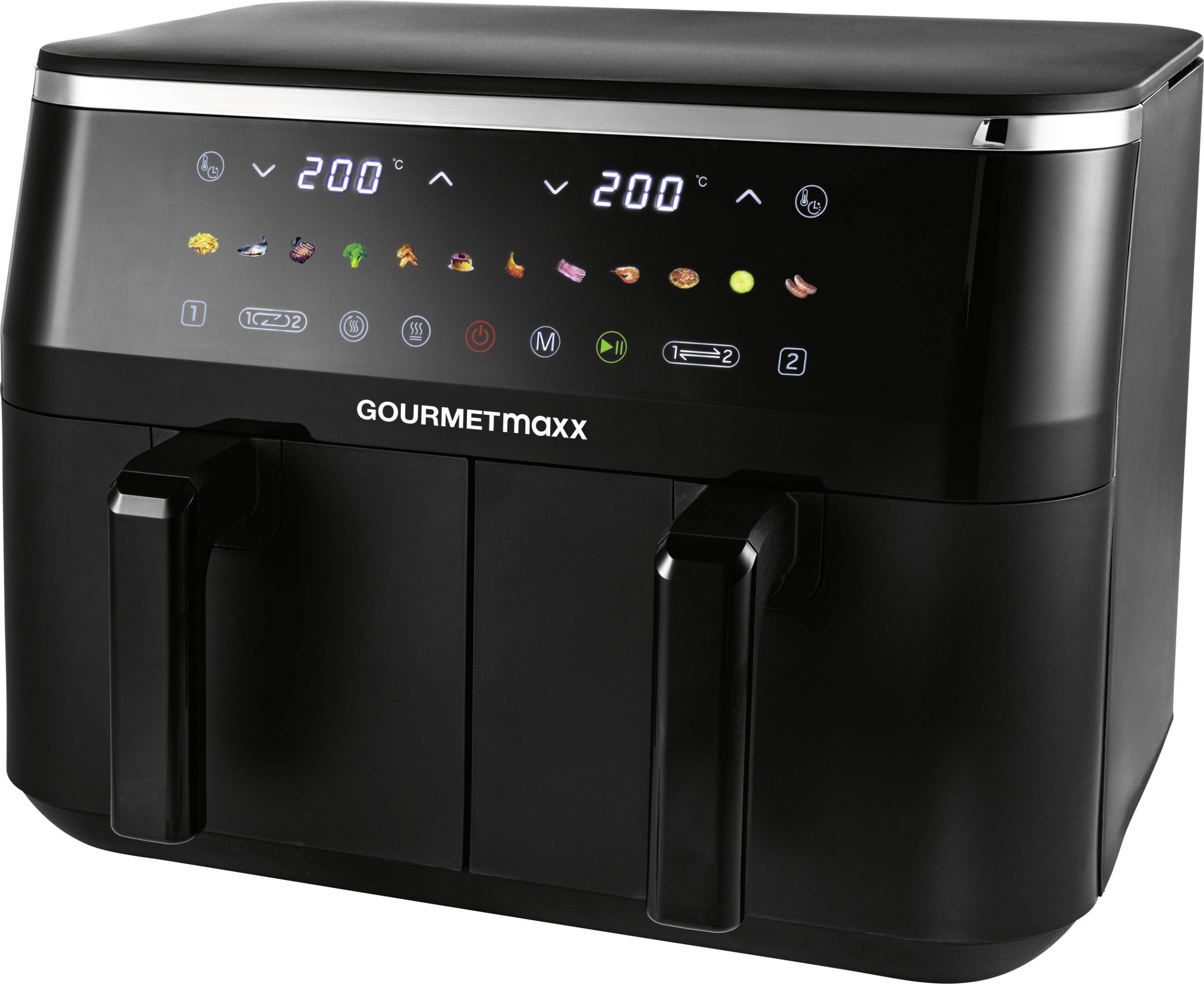 GourmetMaxx 16581 Frytkownica 9 l powłoka nieprzywierająca, nie zawiera BPA, obudowa Cool-Touch, zegar cyfrowy, funkcja - obrazek 1