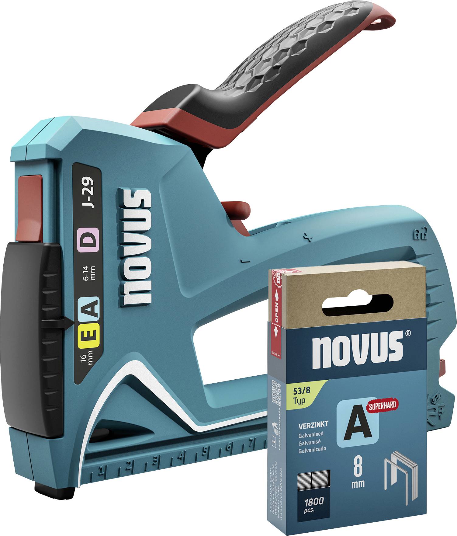 Zszywacz ręczny Novus Tools 030-0460 Rodzaj zszywek Typ 53F, Typ 53, Typ 37, Typ 11 Długość zszywek 6 - 14 mm - obrazek 1