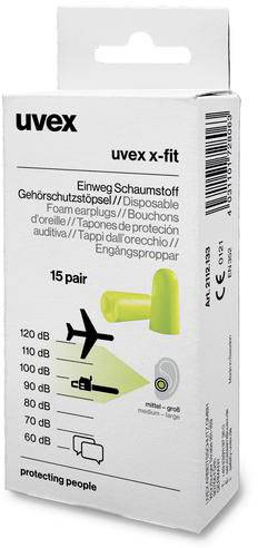 uvex 2112133 x-fit Zatyczki do uszu 37 dB jednorazowa 15 par(a) - obrazek 1