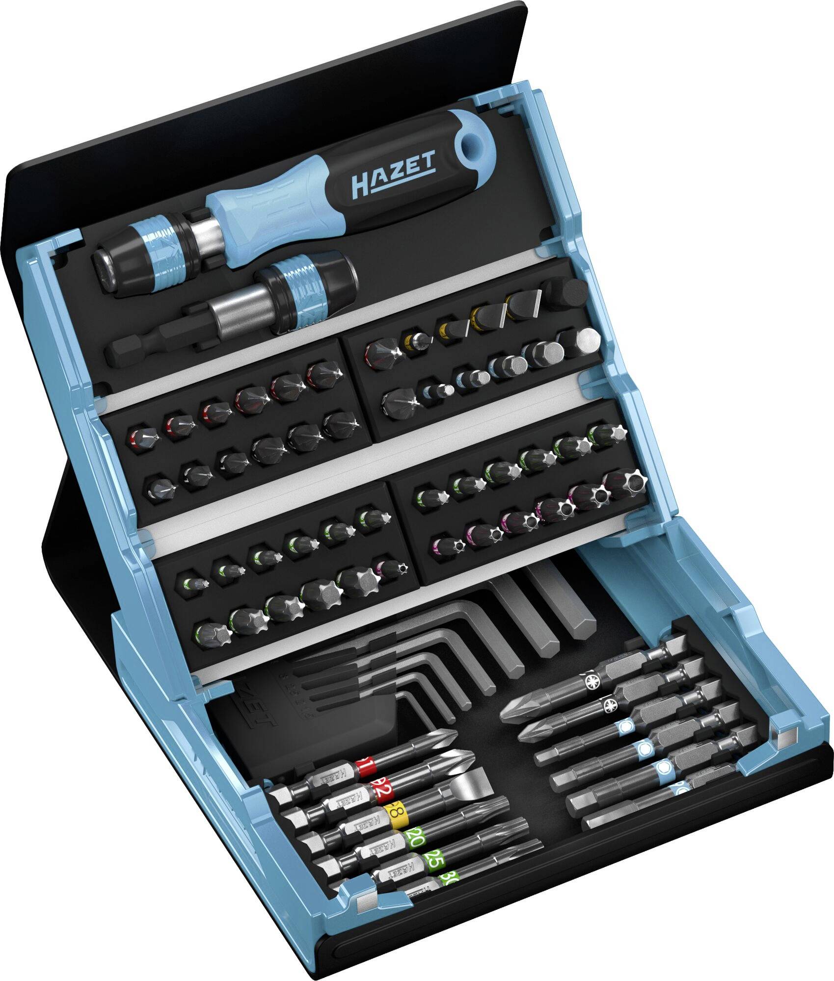 Bity Hazet SmartCase 2200SC-1 1 szt. wewnętrzny sześciokąt, płaski, krzyżakowy Phillips, krzyżakowy Pozidriv, profil T - obrazek 1