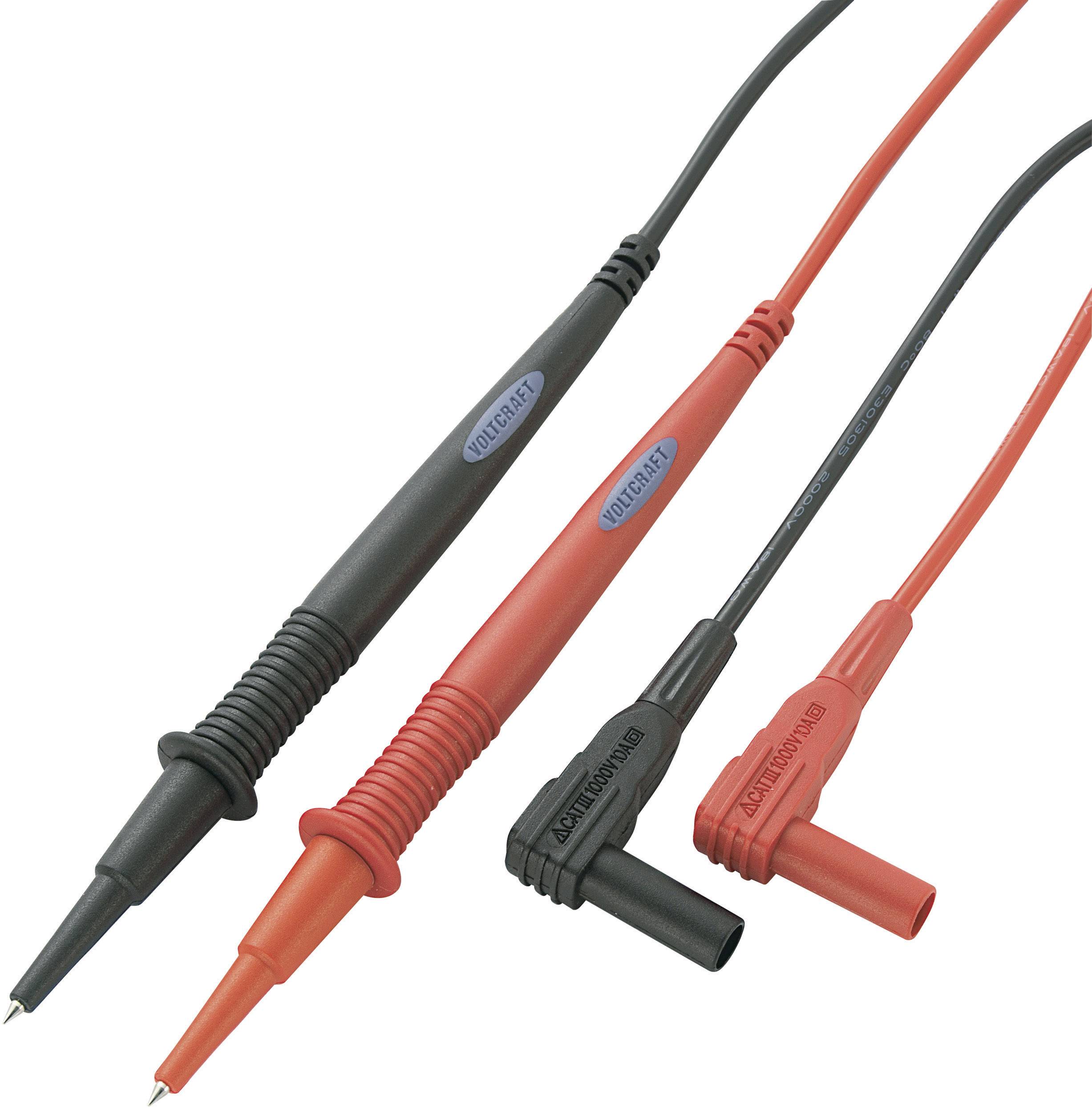 Przewody pomiarowe VOLTCRAFT MS-1A, 1.00 m, czarny, czerwony - obrazek 1