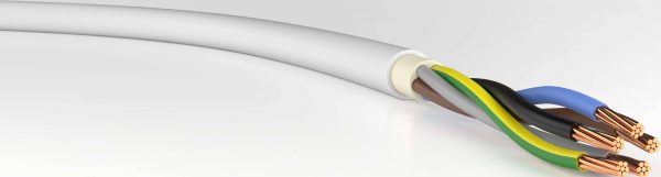 Przewód zasilania VER NYM-J 5×16 Eca Ri.25, 5 x 16 mm², 25 m, szary