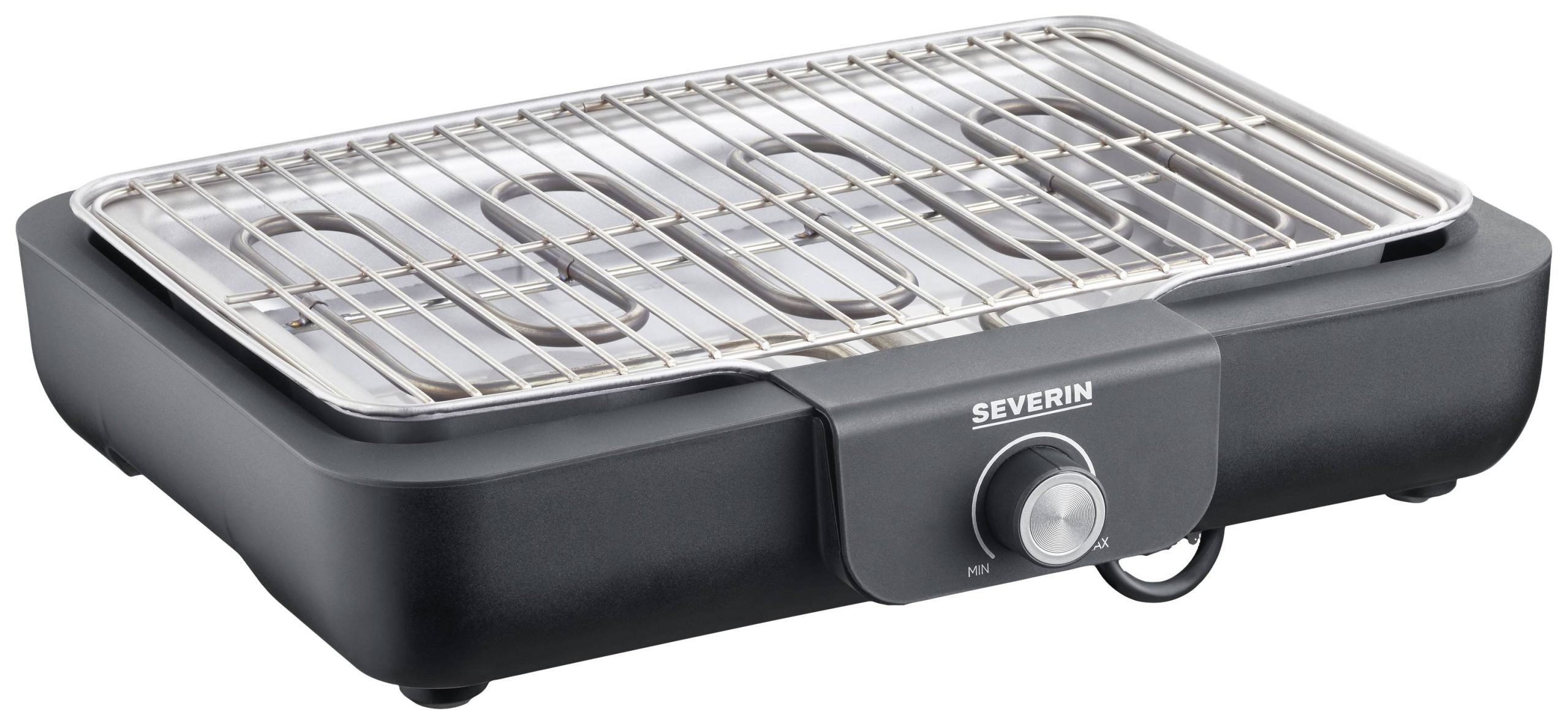 Severin PG 8554 Stół Grill stołowy przewodowy, bezstopniowy regulator temperatury czarny, srebrny - obrazek 1