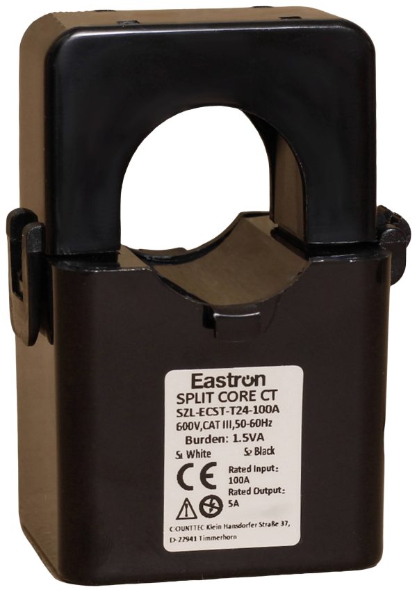 Counttec ESCT-T24 KW30100 Przetwornik pomiarowy prądu Prąd pierwotny 100 A Prąd wtórny 5 A Średnica otworu:25 mm Montaż