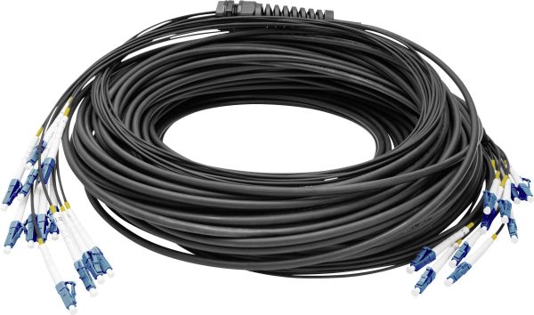 Digitus DK-2A33CU030BK-BBB światłowodowe do światłowodów kabel 30 m czarny [12x złącze męskie LC/UPC – 12x złącze męskie