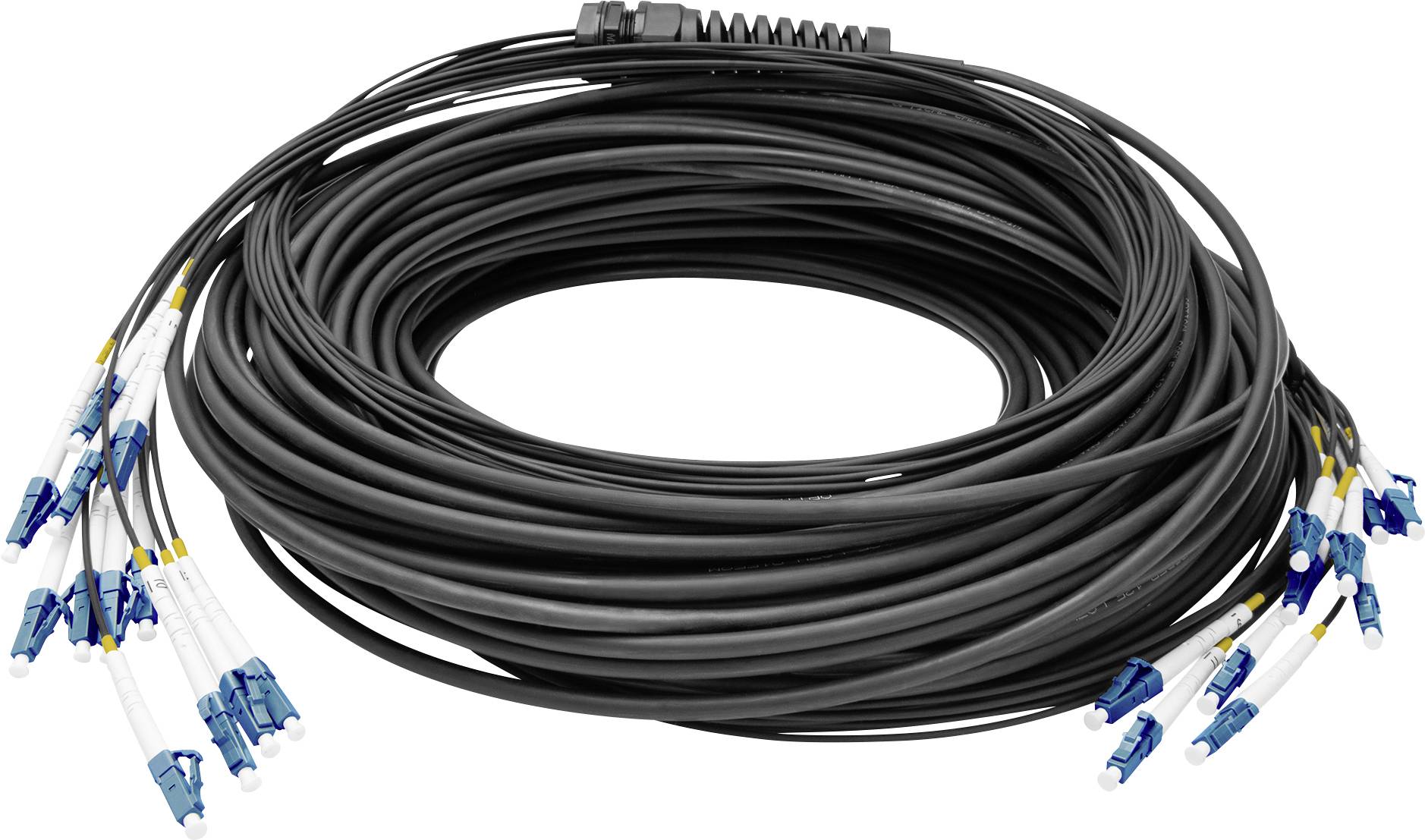 Digitus DK-2A33CU030BK-BBB światłowodowe do światłowodów kabel 30 m czarny [12x złącze męskie LC/UPC - 12x złącze męskie - obrazek 1