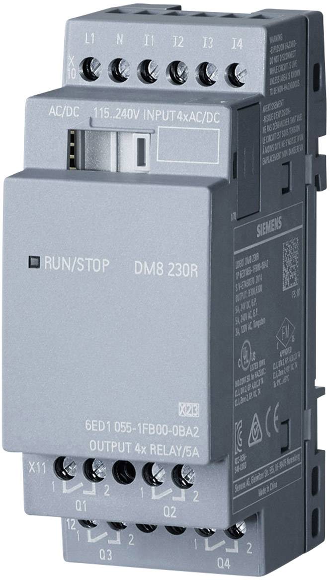 Siemens LOGO! DM8 230R 0BA2 Moduł rozszerzeń PLC 115 V/AC, 115 V/DC, 230 V/AC, 230 V/DC - obrazek 1