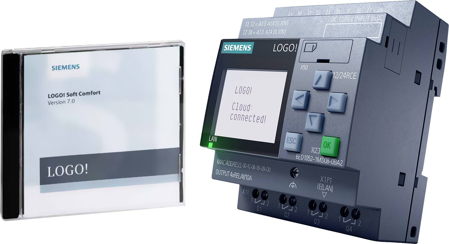 Siemens LOGO! Starter Kit 230 RCE Zestaw startowy PLC 115 V/DC, 230 V/DC, 115 V/AC, 230 V/AC - obrazek 1